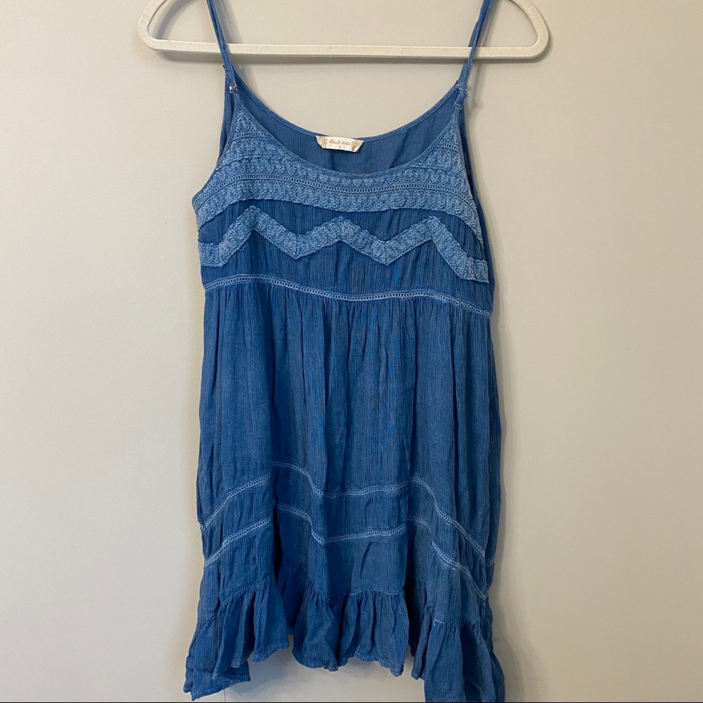 blue tank top dress women’s small